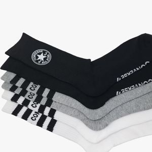 Converse Patch Logo & Striped Half Cushion Crew Sock- 3PK